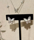 Butterfly Kisses Earring (White Gold)